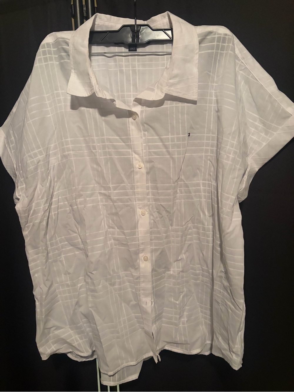 Tommy Hilfiger White Checked Button-Down Shirt
